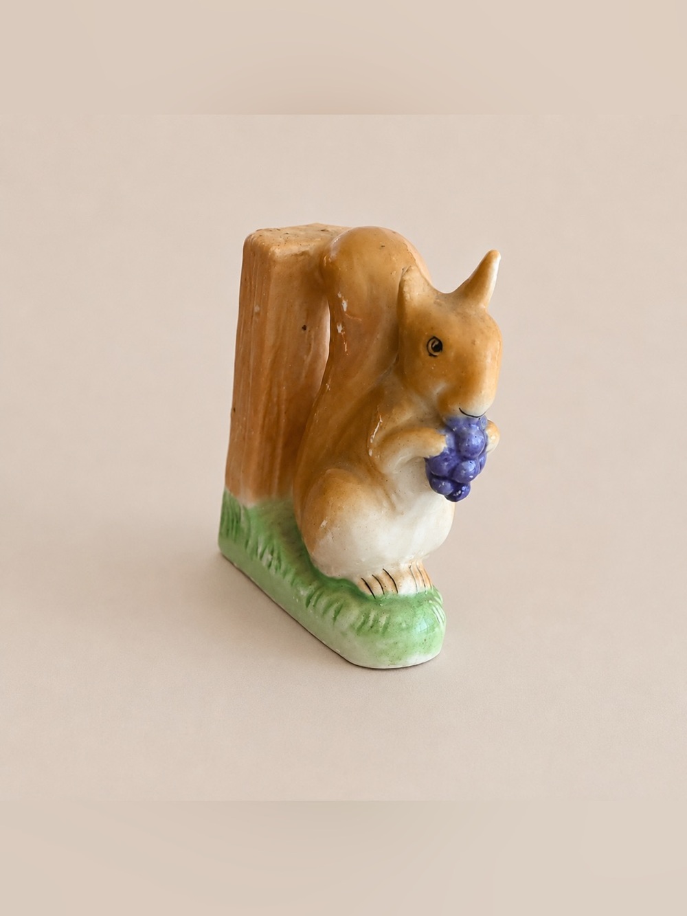 Vintage Ceramic Squirrel Bookends Pair Woodland Cottagecore Nursery Decor - Picture 5 of 6